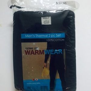 100%Cotton Nine’s Men Underwear 2Pc Set Black Large